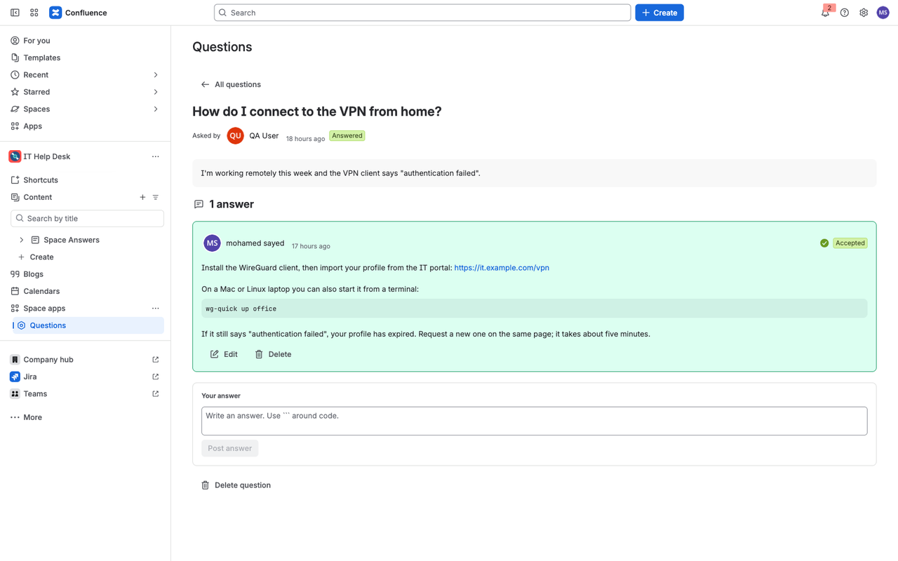 A question with its accepted answer